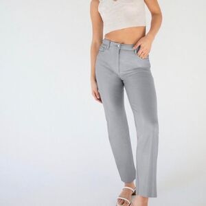 NWT Wilfred Melina Marble Grey Vegan Leather Pants, Size 16